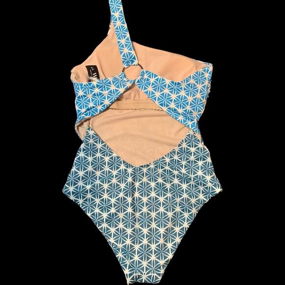 WHBM One Piece NWT Women's X-Small Mandala Swim Poolside O-Ring Back Cut Out - Picture 3 of 11